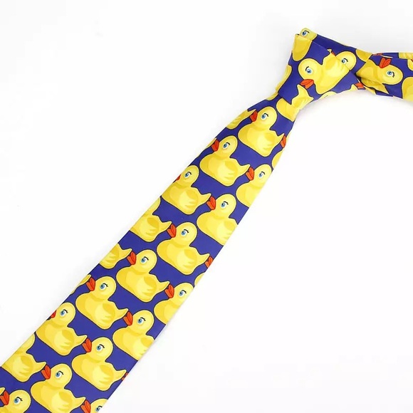 Yellow Barney Duck Design Necktie - Picture 3 of 5